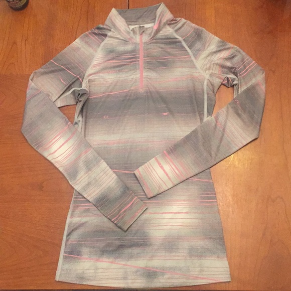 Nike Tops - Nike Pro Dri Fit pink gray 1/4 zip pullover sz XS